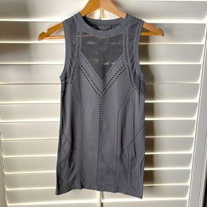 Athleta Gray Mesh Top